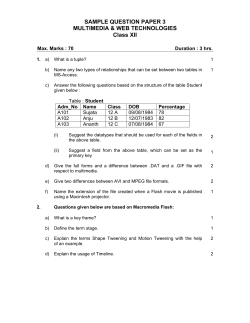 SAMPLE QUESTION PAPER 3 MULTIMEDIA &amp; WEB TECHNOLOGIES Class XII