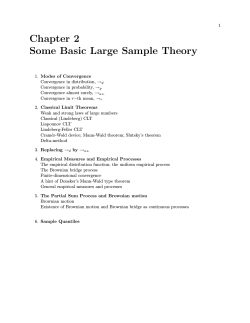 Chapter 2 Some Basic Large Sample Theory