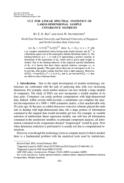 CLT FOR LINEAR SPECTRAL STATISTICS OF LARGE-DIMENSIONAL SAMPLE COVARIANCE MATRICES B