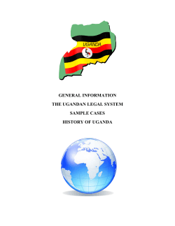 GENERAL INFORMATION THE UGANDAN LEGAL SYSTEM SAMPLE CASES