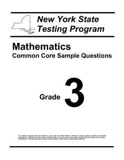 3 Mathematics New York State Testing Program