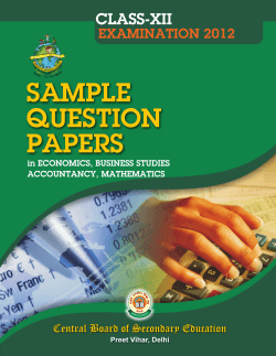 SAMPLE QUESTION PAPERS CLASS-XII
