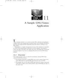 11 T A Sample GNU/Linux Application