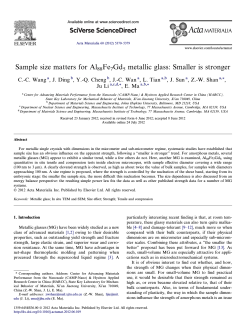 Sample size matters for Al Fe Gd metallic glass: Smaller is stronger
