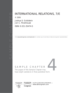 4 SAMPLE CHAPTER INTERNATIONAL RELATIONS, 7/E