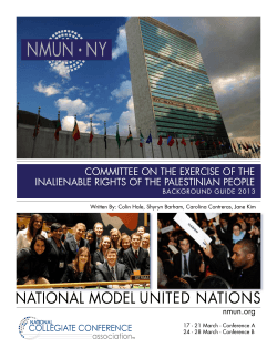 NMUN NY • COMMITTEE On ThE ExErCIsE Of ThE