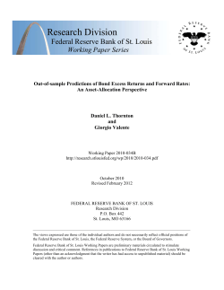 Research Division Federal Reserve Bank of St. Louis  Working Paper Series