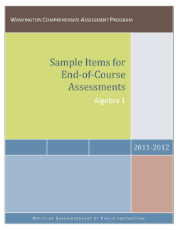 Sample Items for End-of-Course Assessments