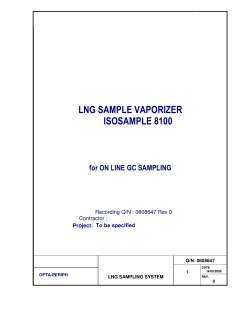 LNG SAMPLE VAPORIZER ISOSAMPLE 8100 for ON LINE GC SAMPLING