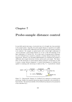 Probe-sample distance control Chapter 7