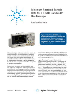 Minimum Required Sample Rate for a 1-GHz Bandwidth Oscilloscope Application Note