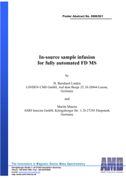 In-source sample infusion for fully automated FD MS