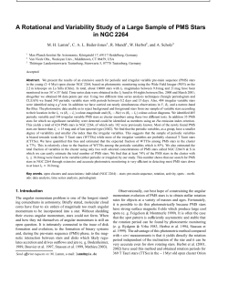 A Rotational and Variability Study of a Large Sample of... in NGC 2264 M. H. Lamm , C. A. L. Bailer-Jones