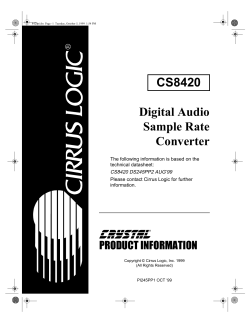 Digital Audio Sample Rate Converter CS8420