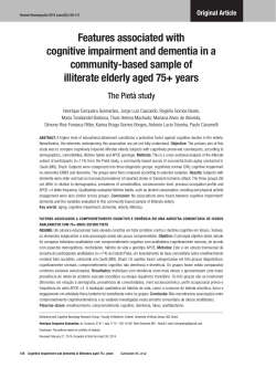 Features associated with cognitive impairment and dementia in a community-based sample of