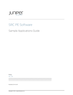 SRC PE Software Sample Applications Guide 4.7.x Release