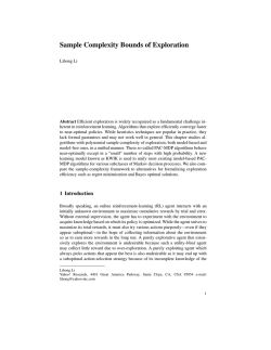 Sample Complexity Bounds of Exploration