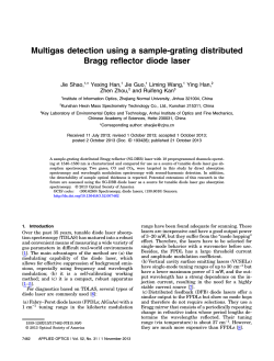 Multigas detection using a sample-grating distributed Bragg reflector diode laser Jie Shao,