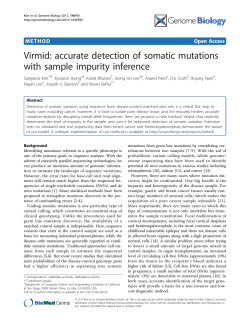 Virmid: accurate detection of somatic mutations with sample impurity inference Open Access