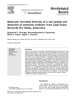 Molecular microbial diversity of a soil sample and