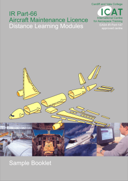 IR Part-66 Aircraft Maintenance Licence Distance Learning Modules Sample Booklet