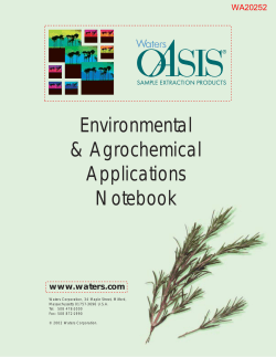 Environmental &amp; Agrochemical Applications Notebook