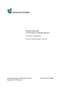 Quantile Regression in the Presence of Sample Selection University of St. Gallen