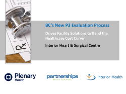 BC’s New P3 Evaluation Process Drives Facility Solutions to Bend the