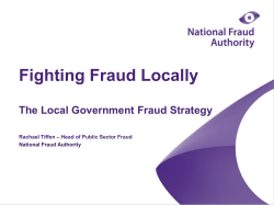 Fighting Fraud Locally  The Local Government Fraud Strategy
