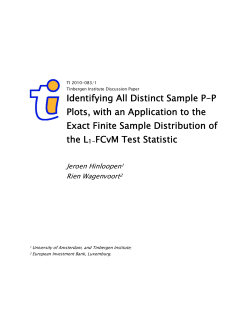 Identifying All Distinct Sample P-P Plots, with an Application to the
