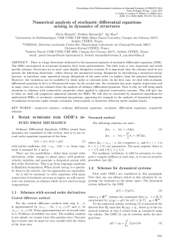 Numerical analysis of stochastic differential equations arising in dynamics of structures