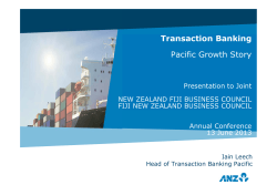 Transaction Banking Pacific Growth Story