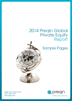 2014 Preqin Global Private Equity Report Sample Pages