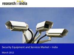 Security Equipment and Services Market – India March 2012