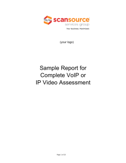 Sample Report for Complete VoIP or IP Video Assessment