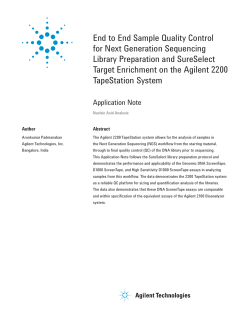 End to End Sample Quality Control for Next Generation Sequencing