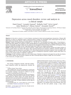 Depression across mood disorders: review and analysis in a clinical sample
