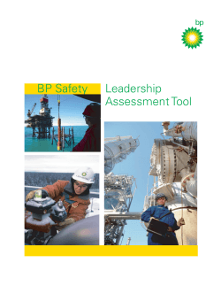 BP Safety Leadership Assessment Tool