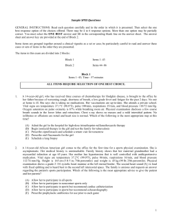 Sample SPEX Questions  GENERAL INSTRUCTIONS: Read each question carefully and in the order...