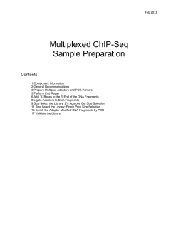 Multiplexed ChIP-Seq Sample Preparation Contents