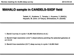 MAHALO sample in CANDELS-SXDF field