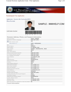 SAMPLE - IMMIHELP.COM Nonimmigrant Visa Application Page 1 of 4