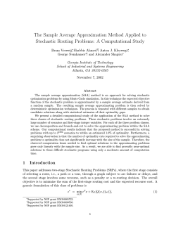 The Sample Average Approximation Method Applied to