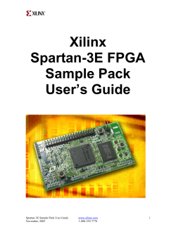 Xilinx Spartan-3E FPGA Sample Pack User’s Guide