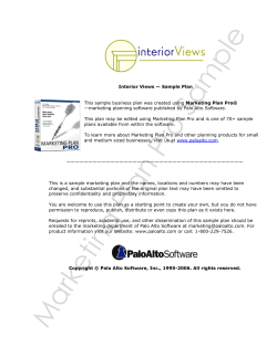 Marketing Plan Pro® —marketing planning software published by Palo Alto Software.