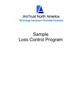 Sample Loss Control Program