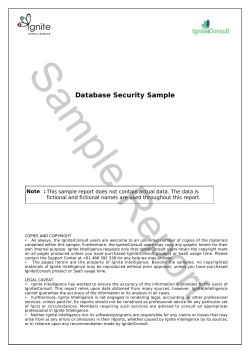 Sample Report Database Security Sample