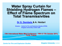 Water Spray Curtain for – Shielding Hydrogen Flames Effect of Flame Spectrum on