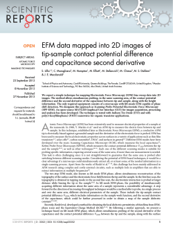 EFM data mapped into 2D images of tip-sample contact potential difference