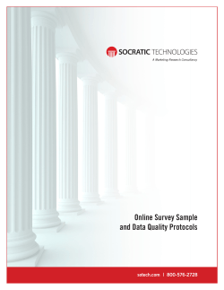 Online Survey Sample and Data Quality Protocols sotech.com  |  800-576-2728 sotech.com